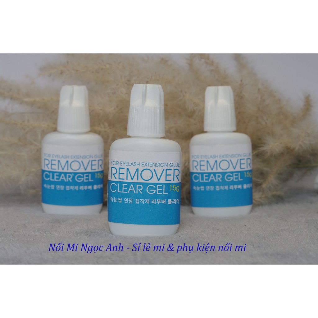 Gel tháo mi xanh remover clear gel