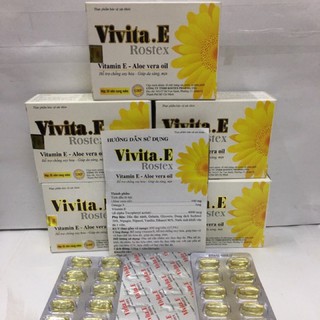 Viên uống bổ sung Vitamin E 4000mcg, Omega 3, Tinh dầu nha đam - Hộp 30 viên làm đẹp da, chống lão hóa