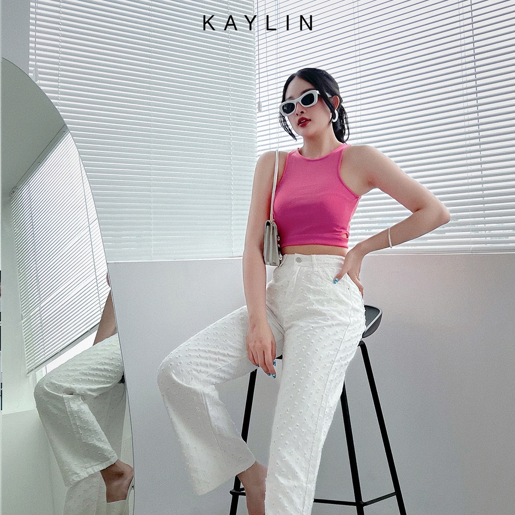 Áo thun nữ ba lỗ có lai thời trang KAYLIN - N1759