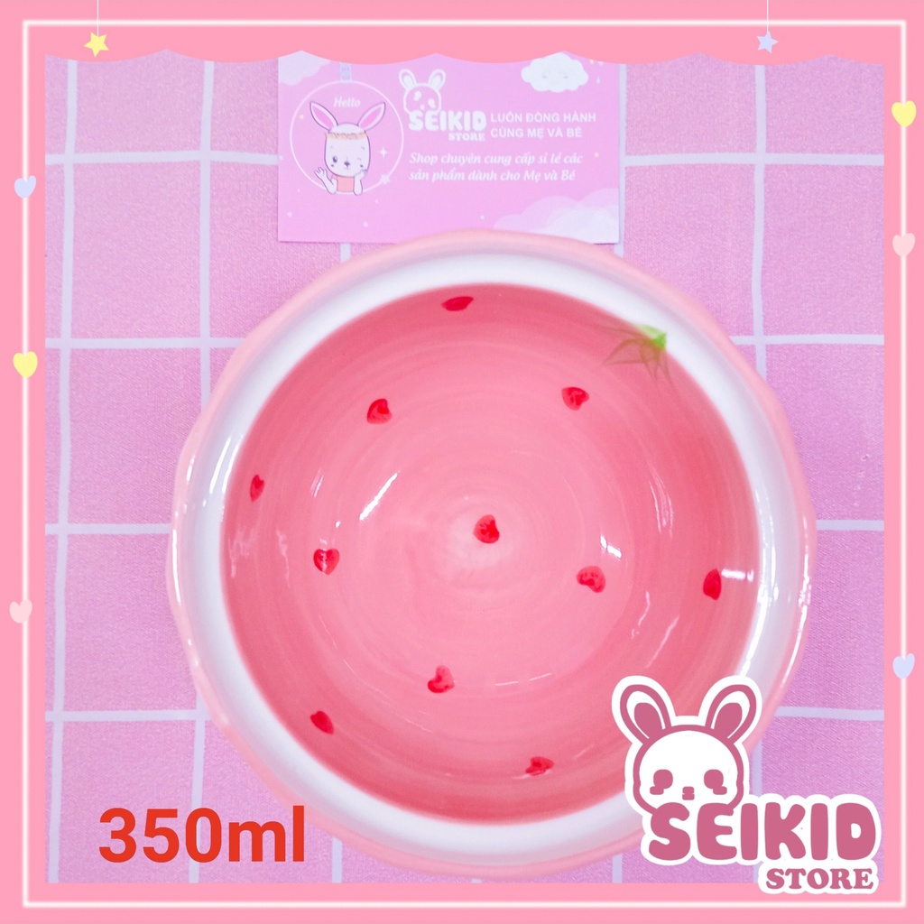 Bát sứ cao cấp ăn dặm cho bé 100-300ml đủ màu Seikid Store