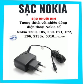 Sạc điện thoại Nokia chuôi kim, loại chuôi tròn nhỏ