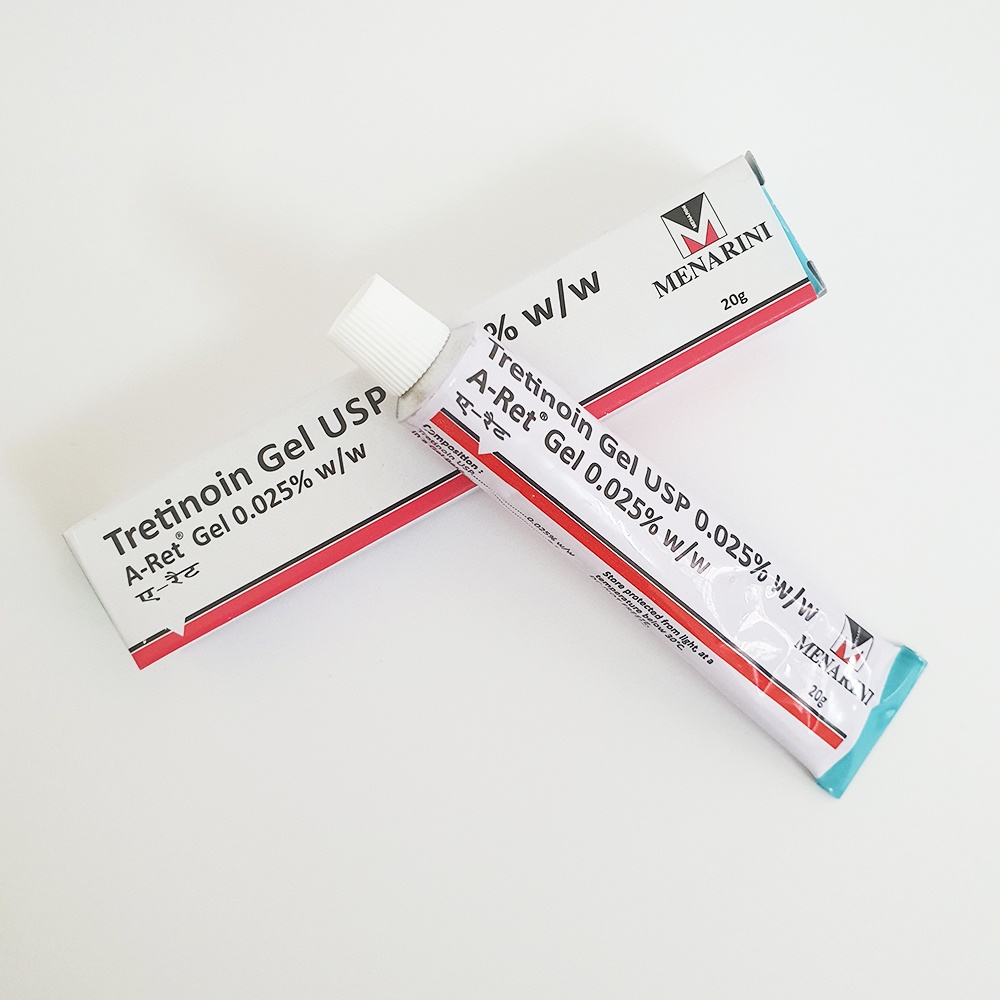 Tretinoin Aret Gel 0.025% 0.05% 0.1% 20g - gel Giảm Mụn, Mờ Thâm Nám (Tretinoin Ấn Độ chính hãng)