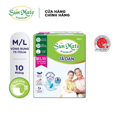 [Mã FMCG114UNI giảm 8% đơn 250k] Tã dán người lớn SunMate size M10-M/L10-XL10-M/L18