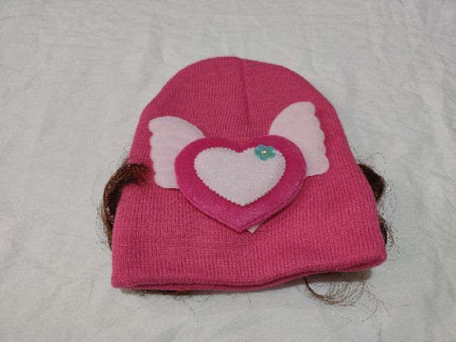 Nón len tóc giả cho bé gái