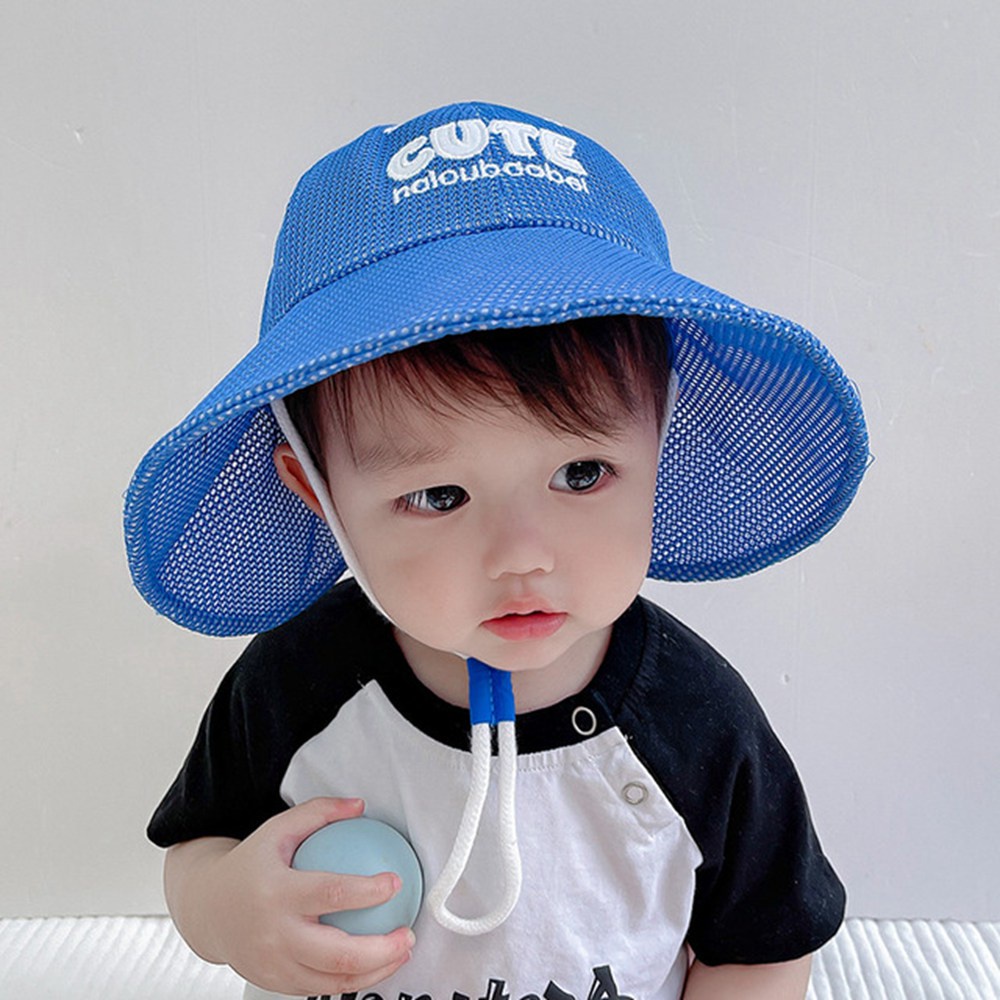 Mũ tai bèo phối lưới thoáng khí có thể điều chỉnh cho bé 1-4 tuổi