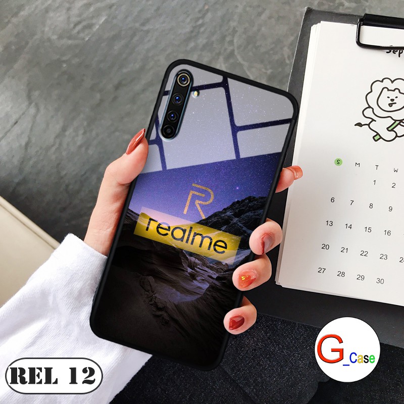 Ốp lưng Realme 6 / 6Pro-lưng kính in logo hãng điện thoại
