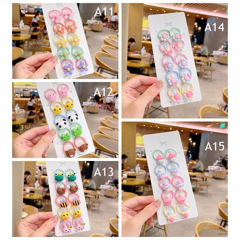 Dây Cột Tóc Nhiều Kiểu Dáng Màu Sắc Ngọt Ngào Đáng Yêu Cho Bé Gái