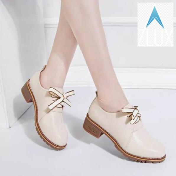 Giày Oxford Dây Nơ Retro Vintage Sang Chảnh Xịn Đẹp Da Mềm hàng quảng châu order