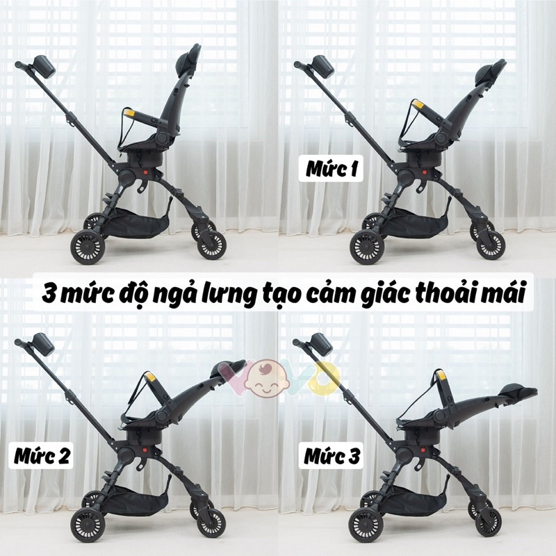 Xe đẩy đảo chiều gấp gọn vovo vo 0208 - ảnh sản phẩm 9