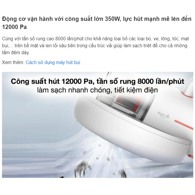 Máy hút bụi giường nệm XIAOMI Deerma CM1300 | CM800 | CM818 | CM919 | CM1900 | Máy hút bụi nệm giường sofa | MIHOANGGIA