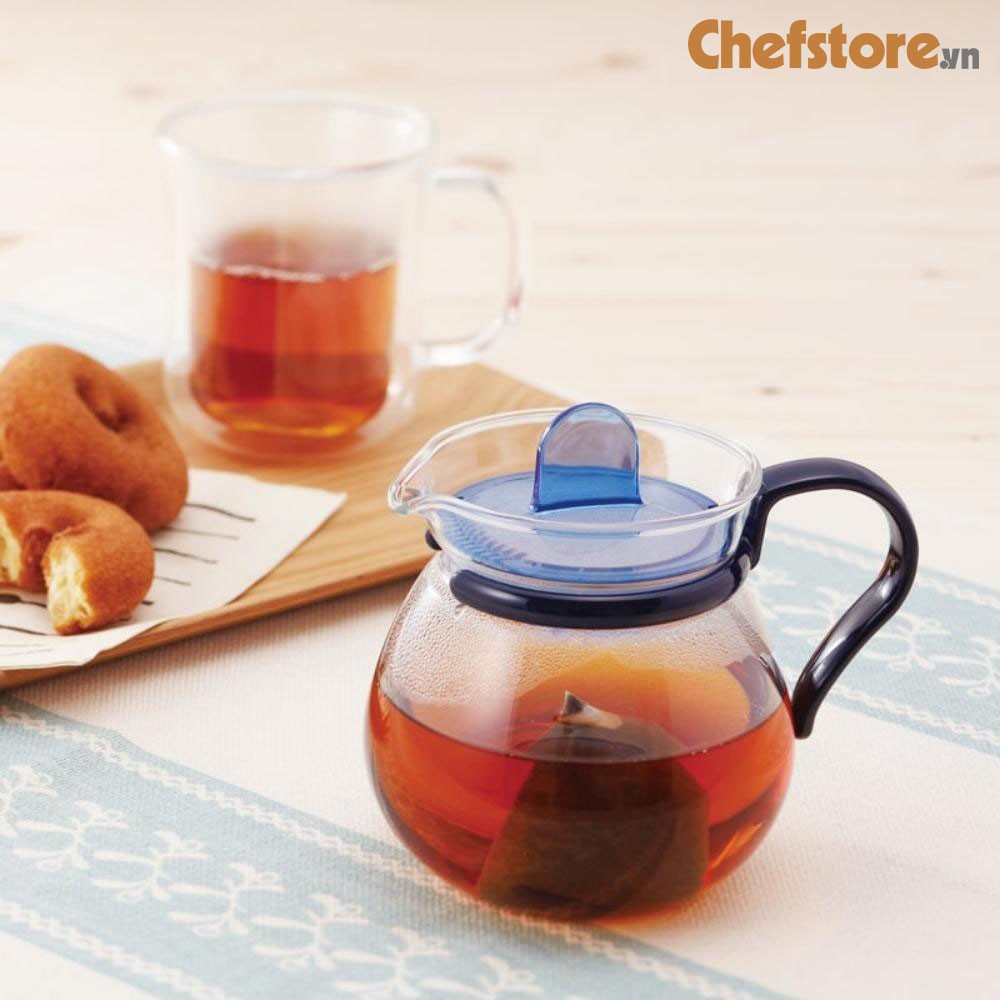 Bình trà thủy tinh 💥 Ấm thủy tinh pha trà Iwaki KT842 dung tích 400ml thiết kế trang nhã phù hợp cho mọi gia đình