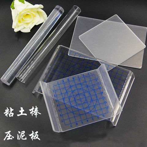 HOTTấm áp suất đất sét siêu nhẹ Tấm áp lực hình chữ nhật Tấm áp suất đất sét siêu nhẹ làm bằng tay Dụng cụ tự làm dụng c