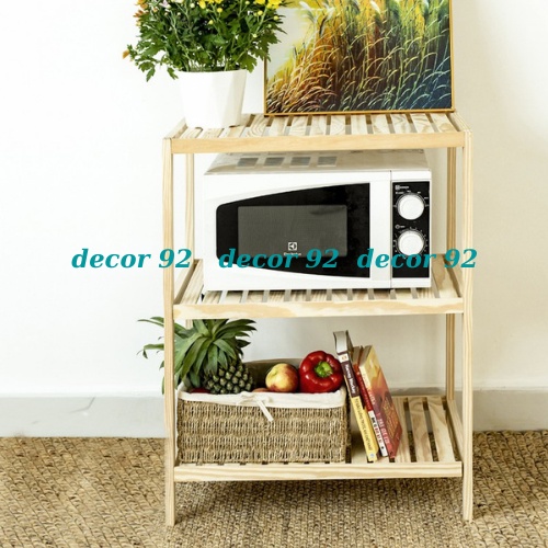 Kệ Lò Vi Sóng, Kệ Lò Vi Sóng 3 Tầng Gỗ Thông