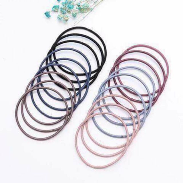 100 chun buộc tóc có hộp đựng