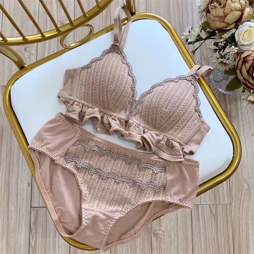 💎 GIÁ SỐC 💎 Bộ đồ lót thổ cẩm phối ren, cài trước không gọng có mút mỏng 556 | BigBuy360 - bigbuy360.vn