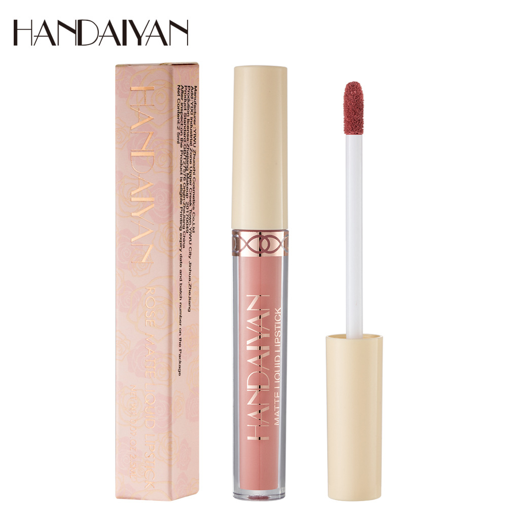 HANDAIYAN Lipstick Gloss Nude Lip Gloss Lip Matte Makeup Velvet Lipgloss Natural Lips Gloss | BigBuy360 - bigbuy360.vn