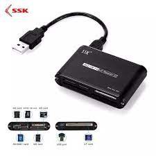 Đầu đọc tất cả các loại thẻ SSK All In 1 Card Reader III (Đen) - Hàng Nhập Khẩu