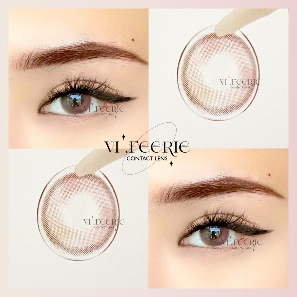 Lens hồng Lightly Mellow Pink 0 độ nhập khẩu Hàn Quốc chính hãng - VF Lens