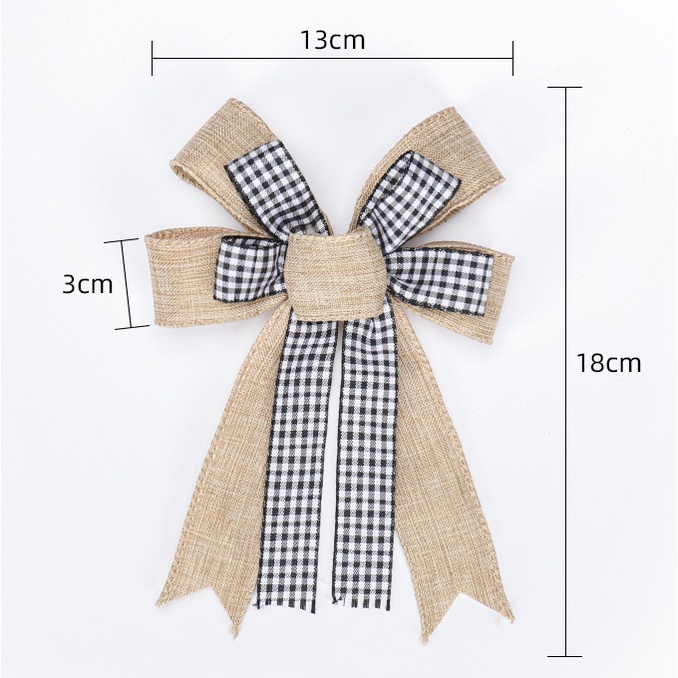 Phụ kiện trang trí noel nơ vintage NV09