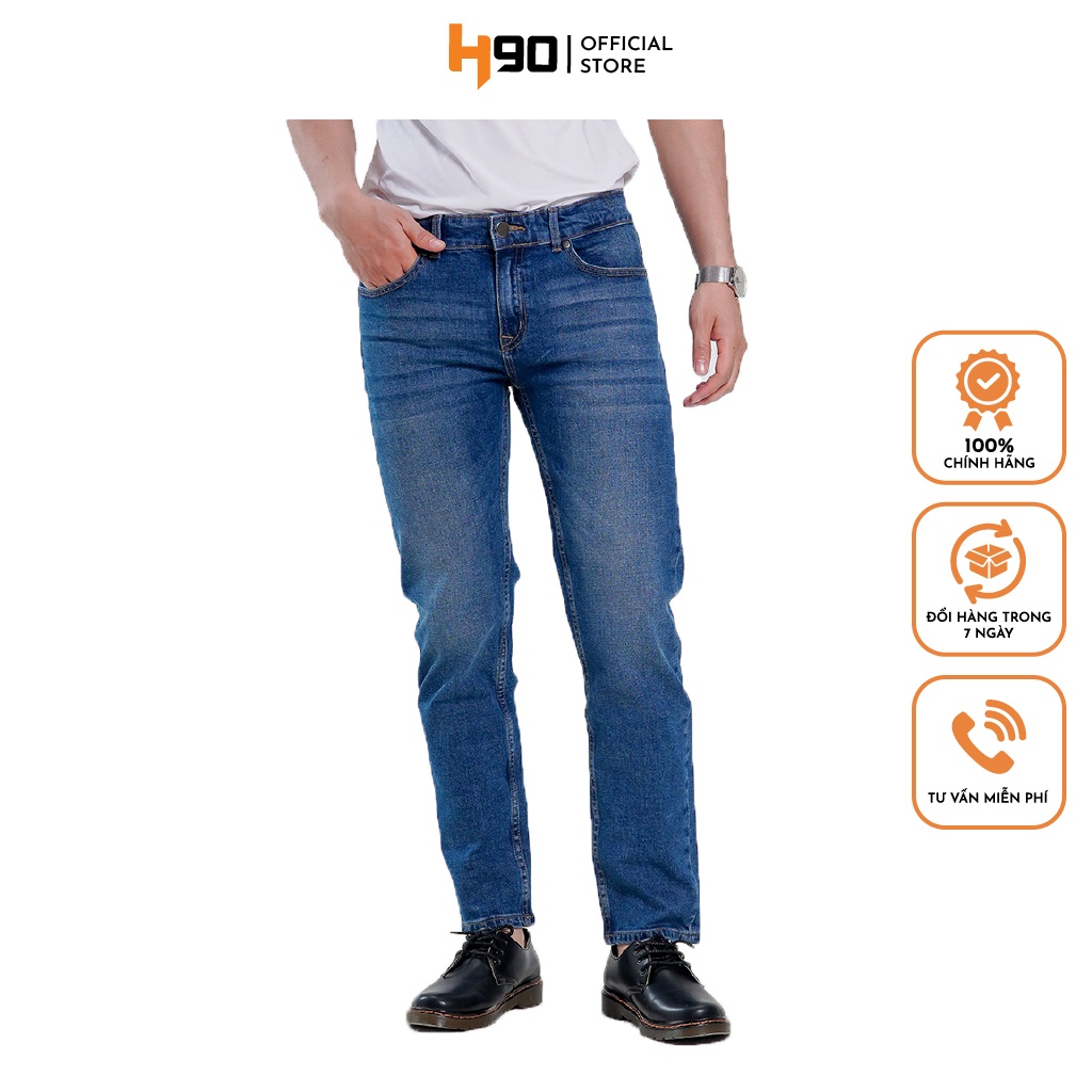 Quần Jean Nam Cao Cấp H90 Dáng Slimfit Chất Co Giãn J069