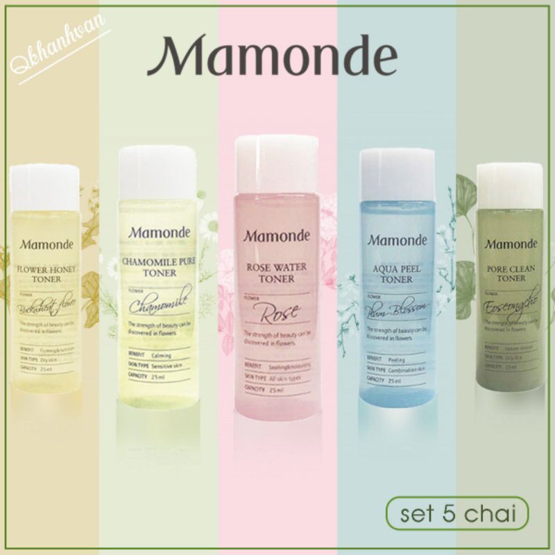 Nước Hoa Hồng Mamonde, Toner Mamonde Mini size 25ml