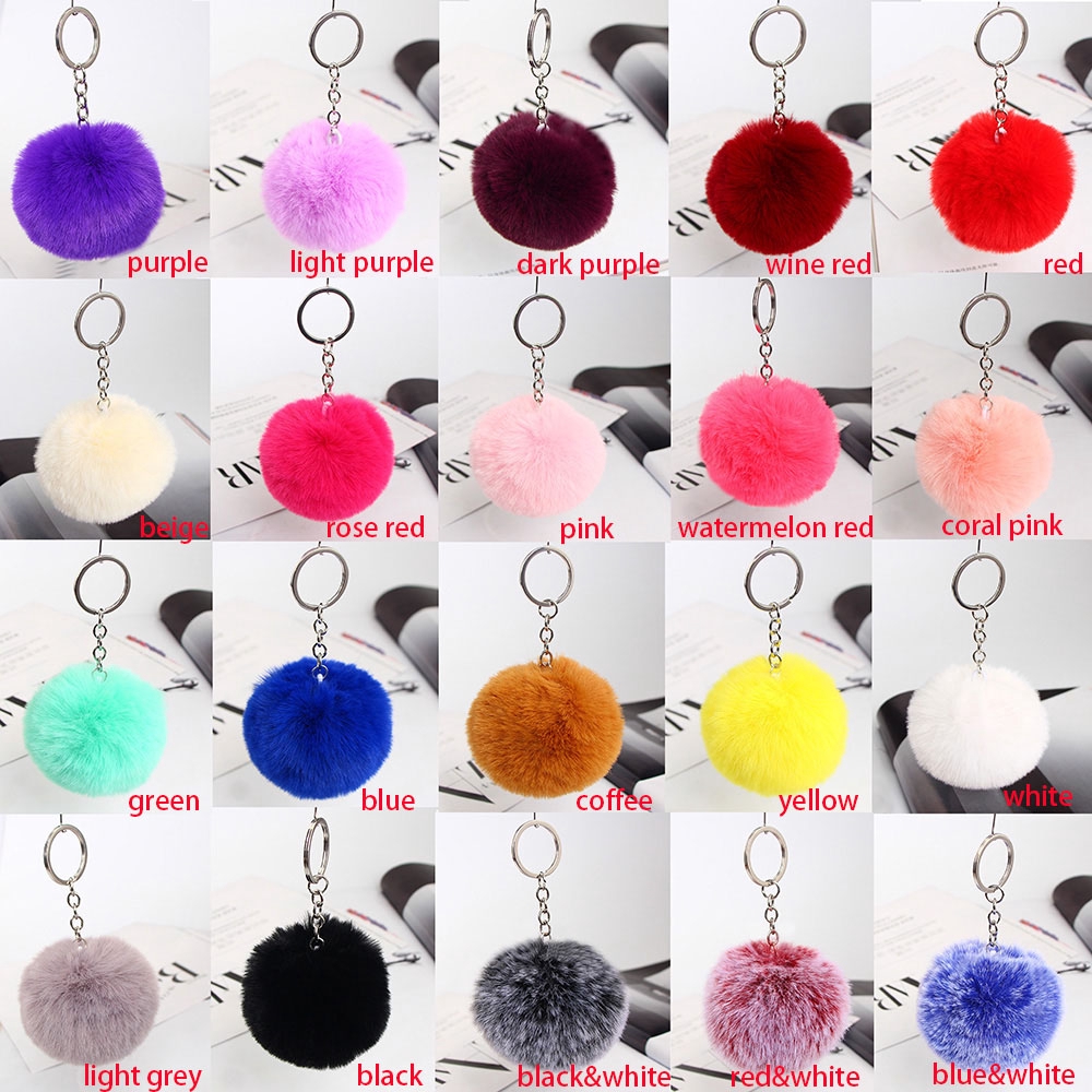 Móc khóa Pompom cho làm nữ trang DIY