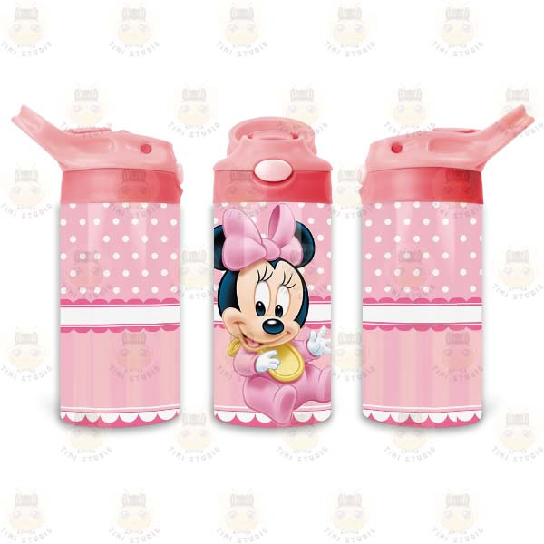 Bình Uống Nước Giữ Nhiệt Cho Bé Có Ống Hút Hình Minnie - Tỉ Mỉ Studio - Mã 1407KT03