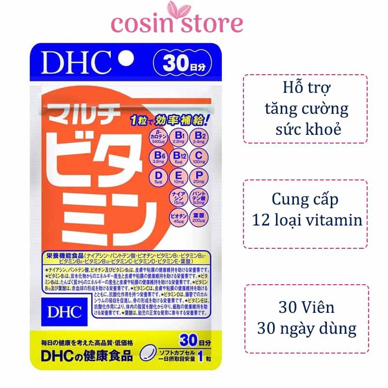 Viên uống DHC Nhật Bản Multi Vitamin Tổng Hợp 30 viên 30 Ngày