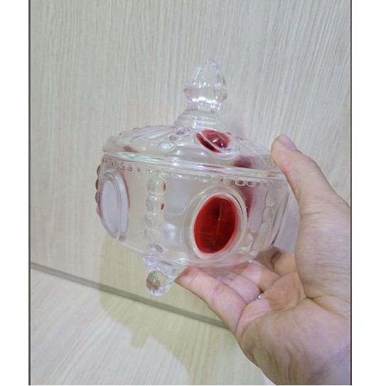 THỐ THỦY TINH ĐỰNG MỨT PHỐI MÀU