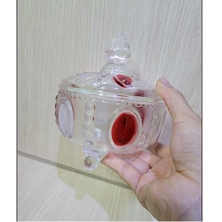 Thố thủy tinh đựng mứt phối màu