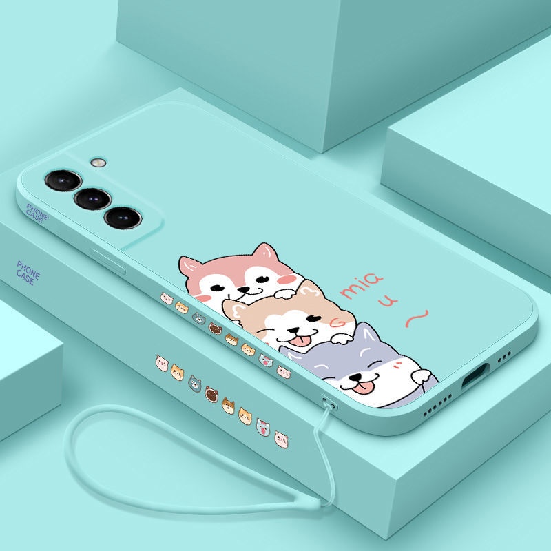 Ốp Điện Thoại tpu Mềm Chống Trượt Có Dây Đeo Cho samsung m31 m51 a03s a13 a8 2018 note 10 note 10 plus note 20 note 20 ultra