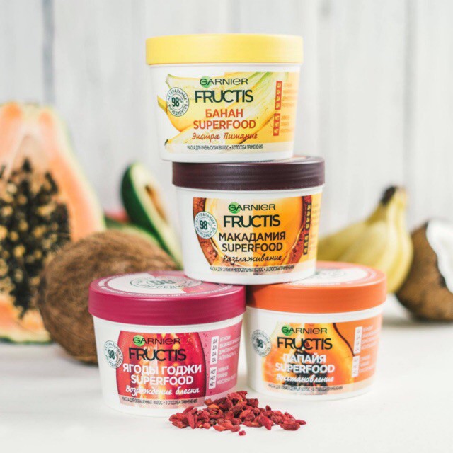 Kem ủ và dưỡng tóc đa công dụng Garnier Fructis Hair Food Mask