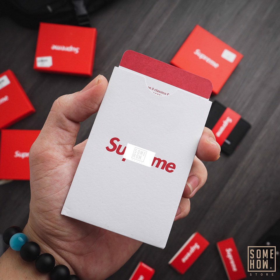 [Mã SPE72547 Hoàn 10k Shopee Xu] [🔥ẢNH THẬT] Ví Supreme Full Box Cao Cấp Logo SUP Chìm