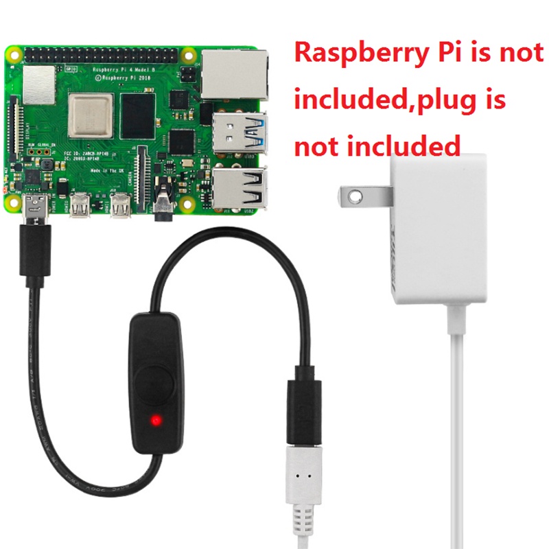 Công tắc USB Type C có đèn báo cho Raspberry Pi 4B