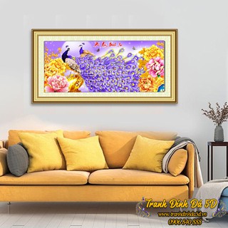 TRANH ĐÍNH ĐÁ CÔNG 115X52CM