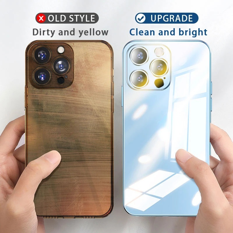 Ốp Điện Thoại Silicon Mềm Trong Suốt Chống Sốc Mạ Viền Sang Trọng Cho iPhone 14 13 12 Mini 11 Pro Max X Xs XR 7 8 Plus SE3