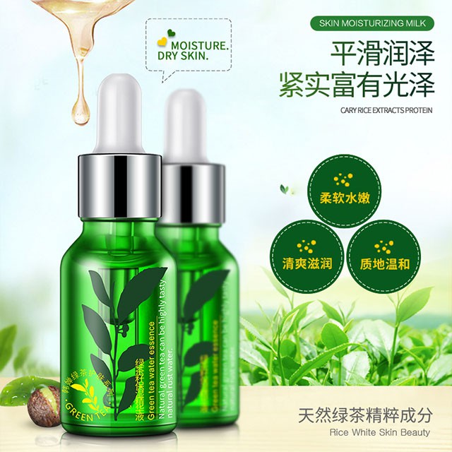 Serum dưỡng da lành mụn trà xanh Rorec 15ml