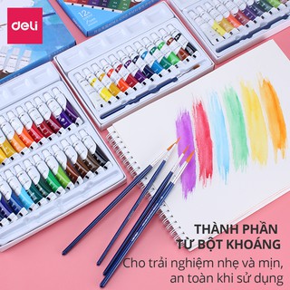 Màu nước dạng tuýp 5ml  - 12 màu/18 màu/24 màu - 73859 / 73860 / 73861