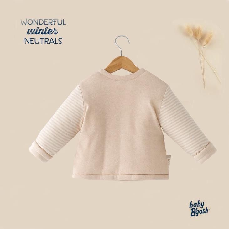 Áo khoác chần bông cho bé 0-4 tuổi 100% cotton hữu cơ tự nhiên thêu họa tiết đáng yêu cho bé trai bé gái