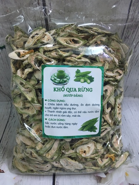 1kg Khổ Qua Rừng (mướp đắng) thái lát phơi khô hàng xanh đẹp.