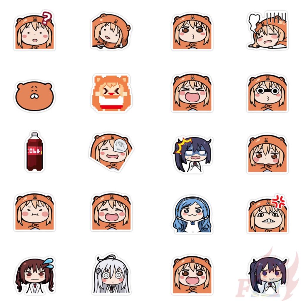 Set 40 miếng dán hình họa tiết anime Himouto Umaru-chan  dùng trang trí album / nhật ký / laptop / sổ tay / ván trượt