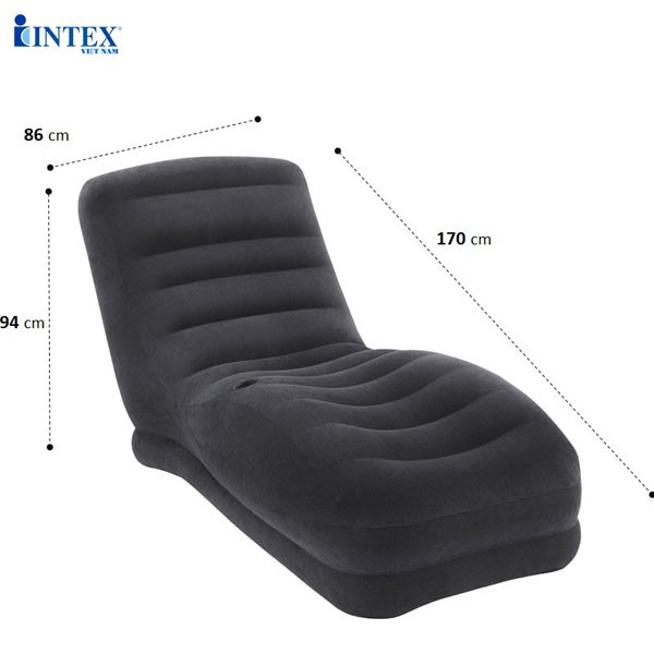 Ghế hơi tựa lưng Intex cao cấp 68595 - Kèm bơm điện