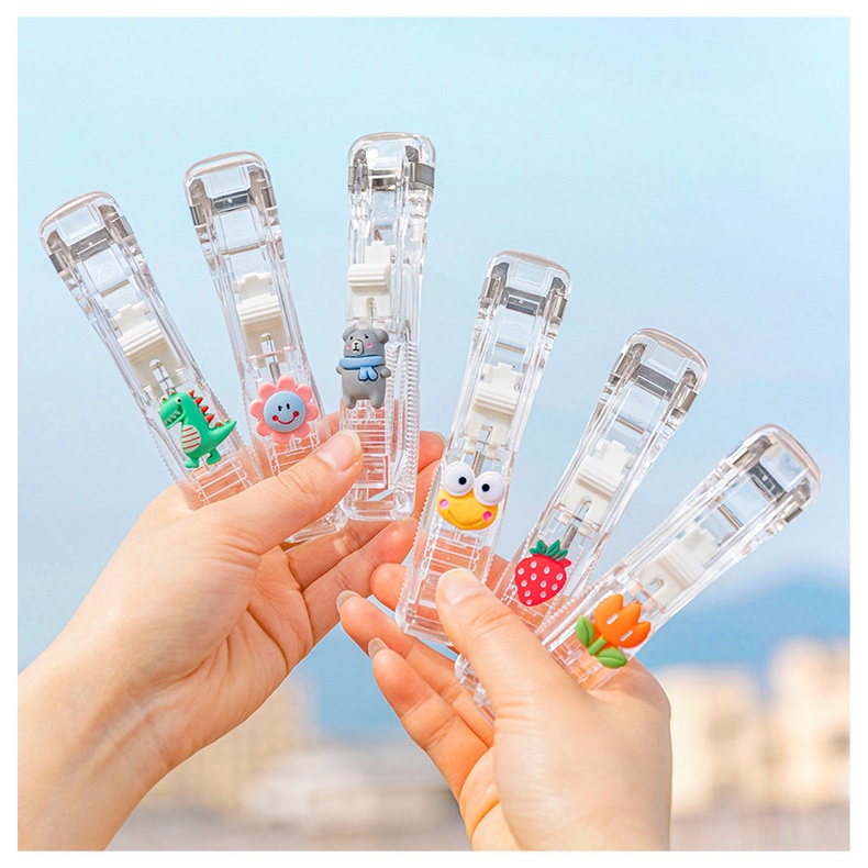 Kẹp Trong Suốt Họa Tiết Hoạt Hình Dùng Cho Học Sinh