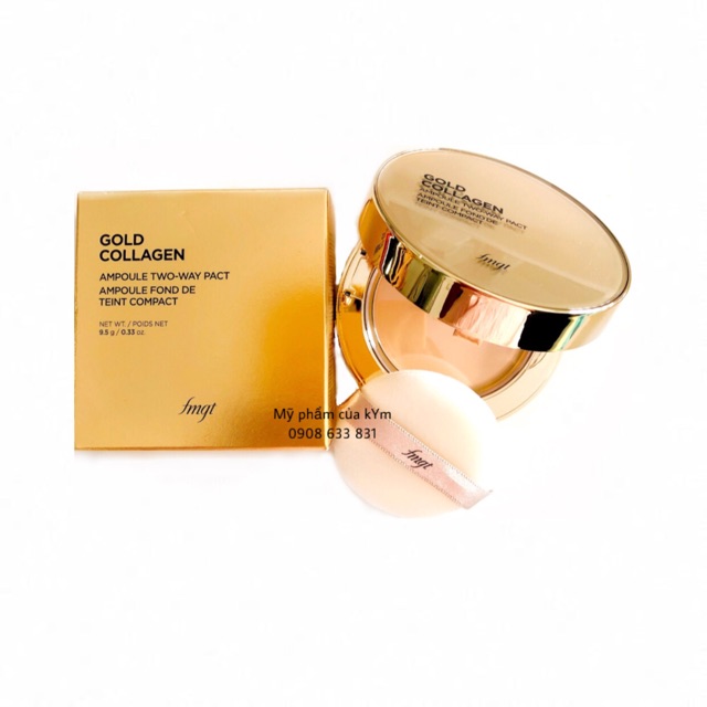 Mẫu mới Phấn Nền Che Khuyết Điểm GOLD COLLAGEN AMPOULE TWO WAY PACT SPF30