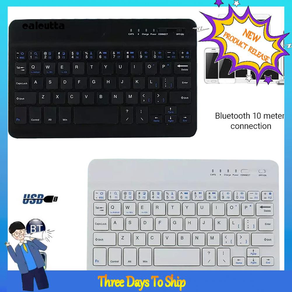 ✡COD✡7/10inch Mini Slim Wireless Bluetooth Keyboard Keypad for Phone Tablet Laptop