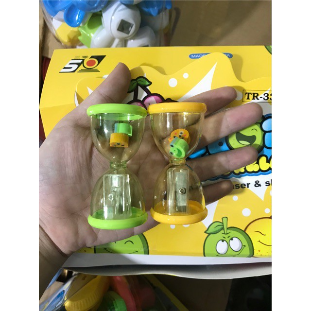 Gọt Bút Chì Đồng Hồ Cát Kèm Tẩy