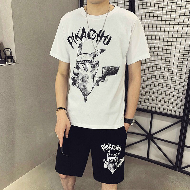 <FREE SHIP> Đồ bộ nam hè y hình, vải êm, mát, không ra màu, không đổ lông (pika..) | BigBuy360 - bigbuy360.vn