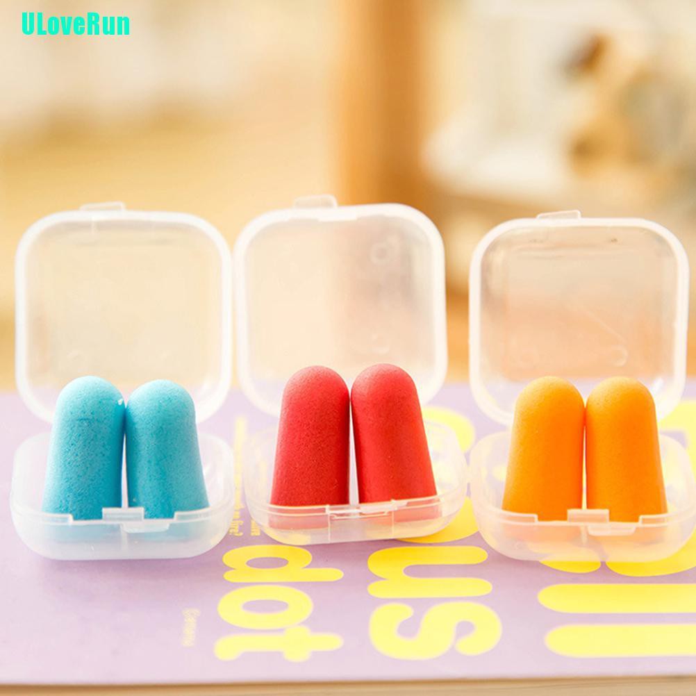 1 Cặp Nút Bịt Tai Chống Ồn Bằng Xốp Mềm Màu Kẹo