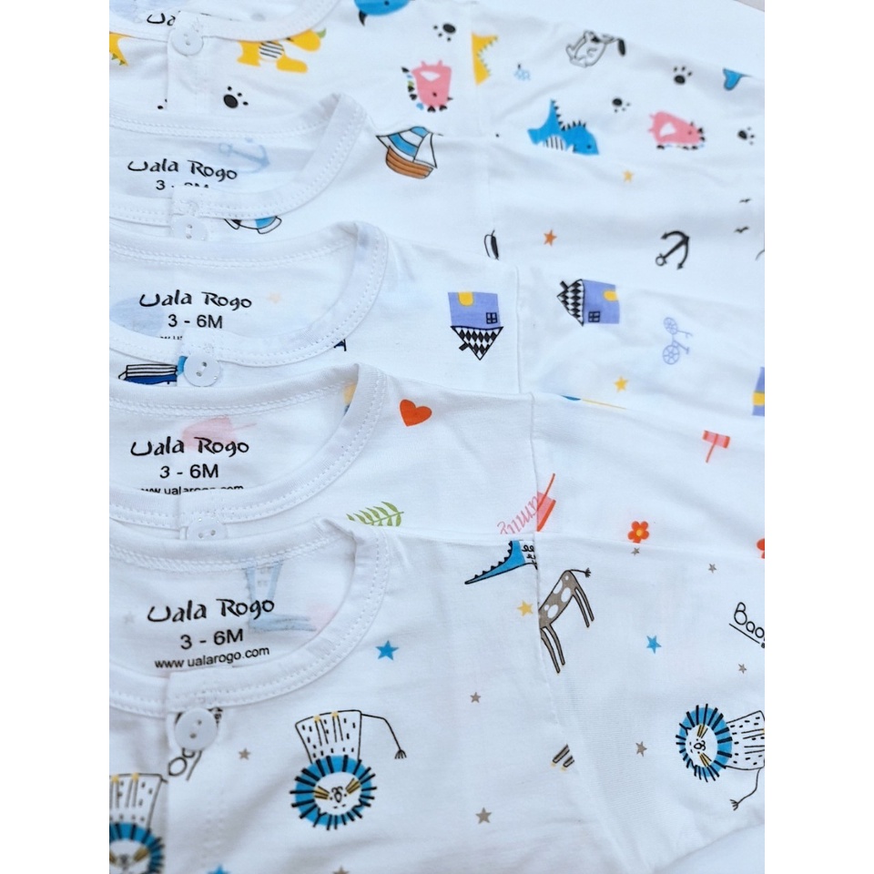 Áo dài tay sơ sinh thun lạnh petttit siêu mềm mịn cho bé