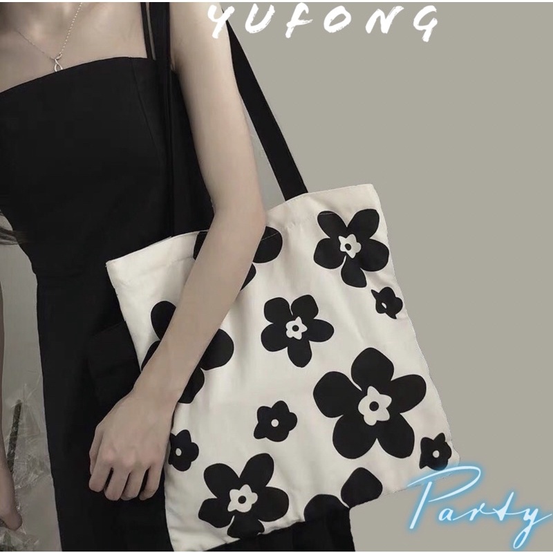 Túi vải đeo vai hình bông hoa đơn giản phong cách Mùa hè phiên bản Hàn Quốc túi 381